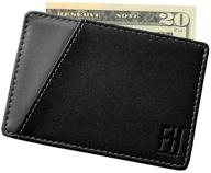 📭 charcoal leather minimalist sleeve for men's wallets, card cases & money organizers logo