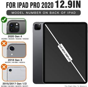 img 3 attached to 📱 ZtotopCase Премиум кожаный флип-чехол со стендом для iPad Pro 12.9 (2020), Smart Cover с функцией автоматического сна/пробуждения, поддерживает зарядку Apple Pencil - коричневый