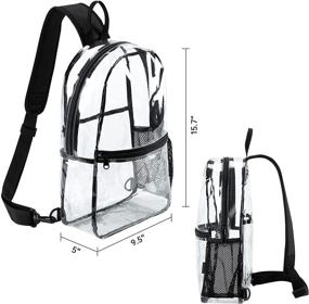 img 2 attached to 👀 Transparent Clear Bag Backpack for Easy Visibility