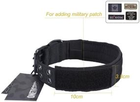 img 2 attached to 🐶 OneTigris Military Adjustable Dog Collar: Heavy-Duty Design with Metal D Ring & Buckle – Available in Two Sizes (Black, Large)