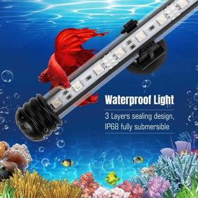 img 3 attached to 🐠 iKefe 15" Color Changing LED Fish Tank Aquarium Submersible Light: Remote Control, Underwater Decor, Plant Growth, Saltwater & Freshwater Fish