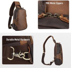 img 2 attached to 👜 Timeless Vintage Leather Crossbody Shoulder Daypacks Unveiled