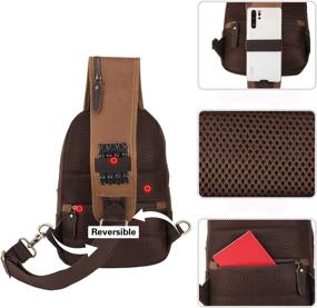 img 1 attached to 👜 Timeless Vintage Leather Crossbody Shoulder Daypacks Unveiled