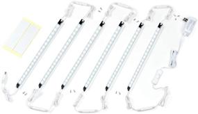 img 4 attached to Ultimate Led Light Strips Kit: Linkable Bars + Rocker Switch | Under Cabinet, Gun Safe, Closet Lighting - 6000K Cool White