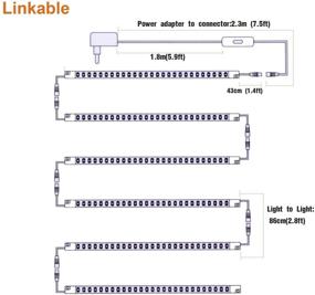 img 1 attached to Ultimate Led Light Strips Kit: Linkable Bars + Rocker Switch | Under Cabinet, Gun Safe, Closet Lighting - 6000K Cool White