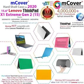 img 1 attached to 📦 mCover Aqua Hard Shell Case for 2020 15.6-inch Lenovo ThinkPad X1 Extreme Gen 2 (15) Laptop Computers