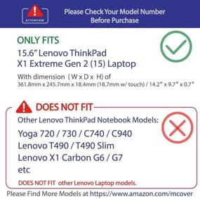 img 3 attached to 📦 mCover Aqua Hard Shell Case for 2020 15.6-inch Lenovo ThinkPad X1 Extreme Gen 2 (15) Laptop Computers