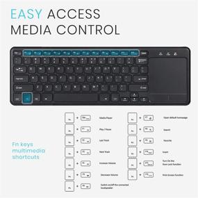img 1 attached to Perixx PERIBOARD-716 Wireless Keyboard with Touchpad, Supports Multiple Devices Connection, X Type Scissor Keys, Black, US English Layout – Ideal for TVs, Tablets, and Smartphones