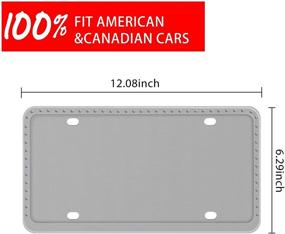 img 1 attached to 🚗 LivTee Silicone License Plate Frames Covers - 2 Pack Universal American Auto Accessories License Plate Holders with Bolts Washer Caps - Rust-Proof, Rattle-Proof, Weather-Proof - Gray