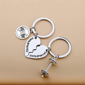 img 3 attached to SEIRAA Swolemates Keychain Weightlifting Friendship