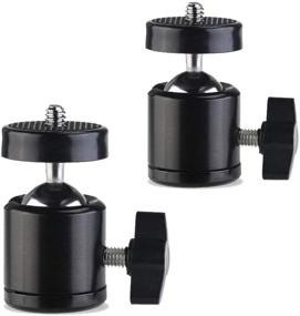 img 4 attached to 📷 Mcoplus 2PCS-Tripod Mini DSLR Ball Head: Swivel Camera Mount for Camera, Camcorder, Lighthouses, HTC Vive, Oculus Rift Sensor