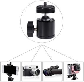 img 1 attached to 📷 Mcoplus 2PCS-Tripod Mini DSLR Ball Head: Swivel Camera Mount for Camera, Camcorder, Lighthouses, HTC Vive, Oculus Rift Sensor