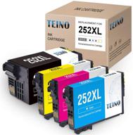 teino remanufactured epson 252xl ink cartridges - wf-7710 wf-3640 wf-7720 compatible - 4-pack set (black, cyan, magenta, yellow) logo