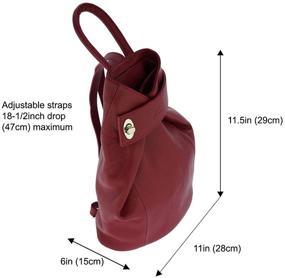 img 2 attached to 🎒 Fioretta Italian Genuine Leather Top Handle Backpack Handbag: A Classy Choice for Women