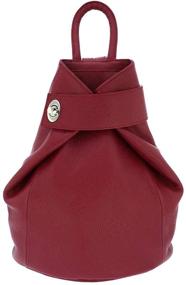 img 4 attached to 🎒 Fioretta Italian Genuine Leather Top Handle Backpack Handbag: A Classy Choice for Women