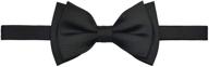 stylish and convenient: retreez solid matte microfiber pre tied bow ties for boys' accessories logo