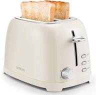 🍞 ultrean toaster 2 slice with extra-wide slot, retro stainless steel toaster - cream логотип