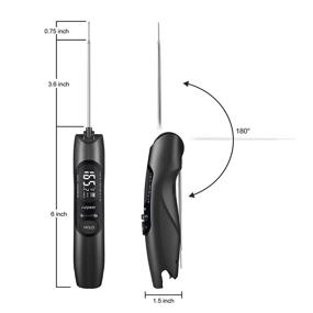 img 3 attached to SURPEER Digital Meat Food Thermometer - Instant Read, Chargable, Waterproof for Cooking, Grilling, BBQ - Black