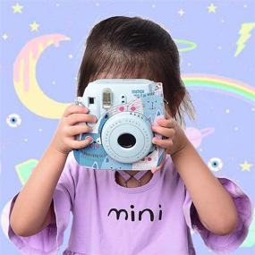 img 3 attached to 📸 Fujifilm Instax Mini 9/8/8+ Camera Accessories Kit - Case, Album, Filters, Strap & More (Blue Cat, 9 Items Bundle Pack)