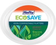 hefty ecosave compostable paper platter logo