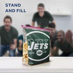 img 2 attached to 🏈 Convenient Ziploc Slider Storage Bags for Snacking On the Go - NFL New York Jets Edition (20 Count)