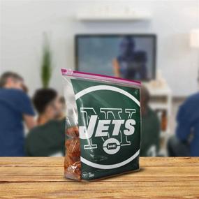 img 3 attached to 🏈 Convenient Ziploc Slider Storage Bags for Snacking On the Go - NFL New York Jets Edition (20 Count)