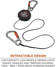 img 2 attached to Ergodyne 3011 Retractable Lanyard Carabiner