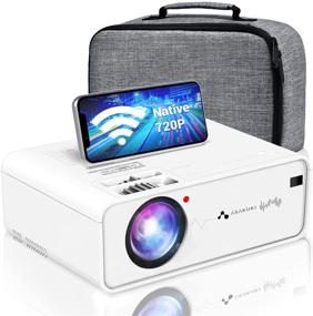 img 4 attached to 📽️ ASAKUKI WiFi Projector: Portable 7500L 1080P with 200'' Screen - Ideal for Home Outdoor Movies & Theater!