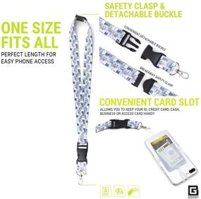 img 1 attached to 📱 Оптимизированный чехол Gear Beast Universal Cell Phone Lanyard для iPhone, Galaxy и большинства смартфонов c карманом для телефона, карманом для карт, мягким шейным ремешком, застежкой "Breakaway Clasp" и съемным удобным клипом.