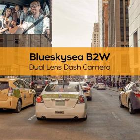 img 3 attached to 🚗 Blueskysea B2W 1080P Двойная видеокамера для вождения Dash Cam передняя и внутренняя камера HD с двойной линзой с ночным видением IR, 2'' экраном и картой памяти SD на 32 ГБ - идеально подходит для водителей Uber и Lyft.