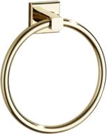 🤩 gold towel ring - stylish brass bathroom hand towel holder, wall mount with stunning gold plating logo