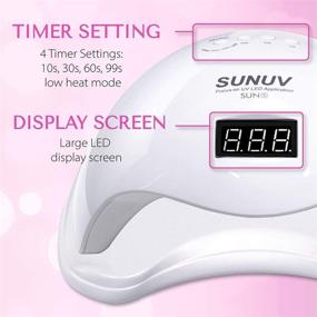 img 3 attached to 💅 36W SUNUV Nail Dryer SUN5 - UV LED Nail Lamp with 4 Timers for Gel Polish