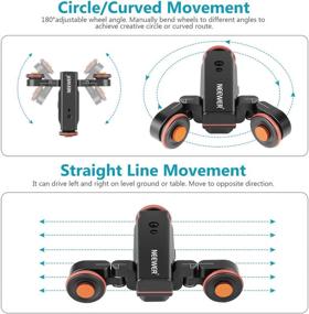 img 3 attached to 📷 Neewer Motorized Camera Auto Dolly Car with Wireless Remote, 3-Speed Adjustable Wheels + Low-Profile Ball Head and Rotatable Phone Clip - Compatible with DSLR Camera, GoPro, iPhone 13 Pro Max, and Other Smartphones