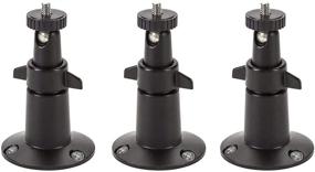 img 4 attached to 🔒 Enhanced Security Solution: Adjustable Indoor/Outdoor Metal Wall Mount for Arlo/Ring/eufyCam/Wyze Cam (3 Pack, Black)