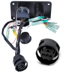 img 1 attached to 🚀 ATFWEL Single Engine Key Switch Panel Assembly On-Off-Start 704 Control Box for Yamaha Outboard Yacht 704-82570-12-00 704-82570-08-00