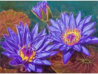 drzyj painting lilies embroidery rhinestone logo