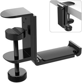 img 4 attached to 🎧 APPHOME [Newest] Foldable Aluminum Headphone Stand Hanger with Cable Organizer - Space-saving Desk Clamp Design for Universal Fit PC Gaming Headsets