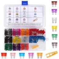 🔌 130 piece assorted standard automotive blade fuse kit (2a/3a/5a/7.5a/10a/15a/20a/25a/30a/35a/40a) - car/suv/rv/truck/motorbike/boat replacement fuses & spares logo