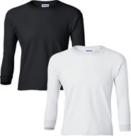 💯 gildan cotton sleeve t shirt 2 pack: best boys' clothing and tops, tees & shirts logo