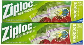 img 4 attached to 🍏 Ziploc Fresh Produce Bag, 15 ct-2 pack: Keep Your Perishables Fresh Longer!