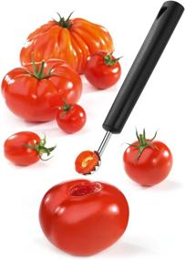 img 2 attached to Triangle Germany Tomato Corer and Fruit Huller: Effortlessly Remove Stems & Hollow Out Tomatoes and Fruit with this Professional-grade Stainless Steel Tool