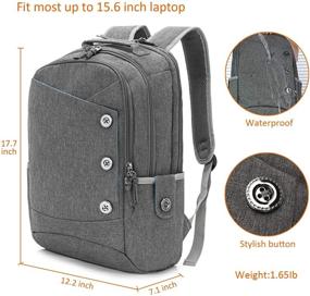 img 2 attached to KINGSLONG Laptop Backpack Women Men 15