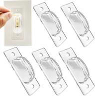 clear light switch guard 6-pack: childproof cover for light switches - keep lights on/off, prevent accidental switching, protect circuits and bulbs logo