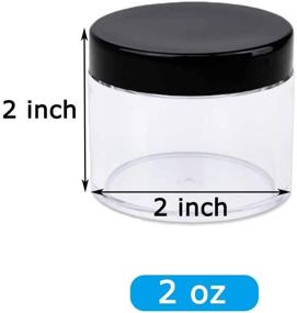 img 3 attached to 🔸 Versatile 2 Oz Clear Plastic Round Slime Containers – Ideal for Slime, Cream, Cosmetic, Paint, Jewelry and more!