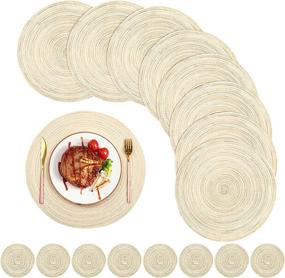 img 4 attached to Placemats Coasters Premium Resistant Multi Use