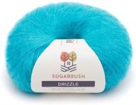sugar bush yarn drizzle fine weight, aqua frost: the perfect blend of softness and elegance logo