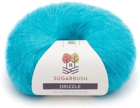 img 3 attached to Sugar Bush Yarn Drizzle Fine Weight, Aqua Frost: The Perfect Blend of Softness and Elegance