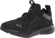 puma mens softride running black men's shoes in athletic logo