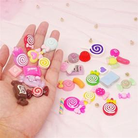 img 3 attached to Honbay 30PCS Slime Charms Candy - Assorted Resin Slime Beads for Scrapbooking, DIY Crafts, Hair Clips & More!