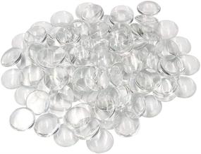 img 4 attached to 💎 100 Pieces Gemstone Clear Round Glass Dome Cabochons Tiles for Cameo (30mm)